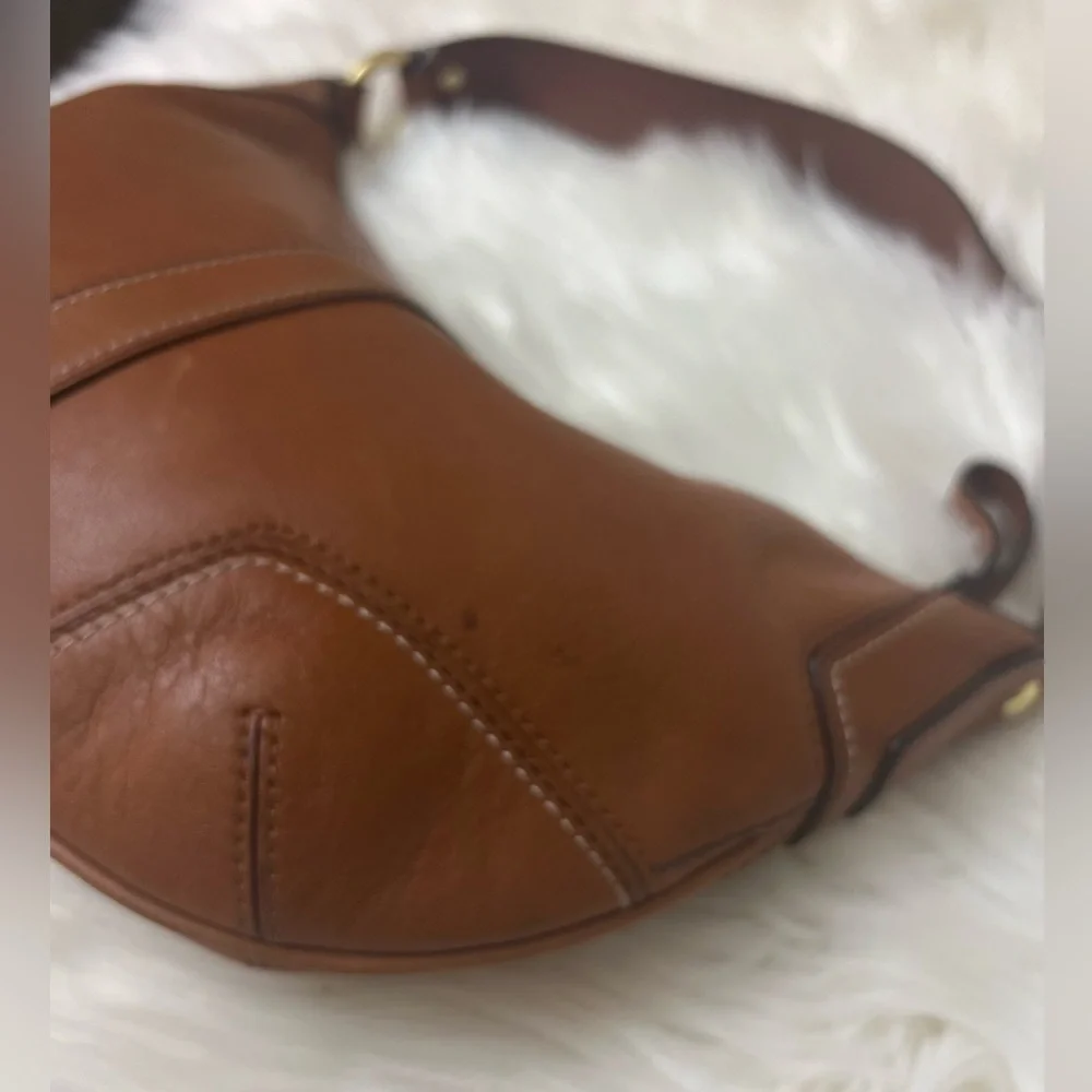 Vintage Coach Hampton Hobo Shoulder Bag Leather 11372 Tan Vintage Y2K